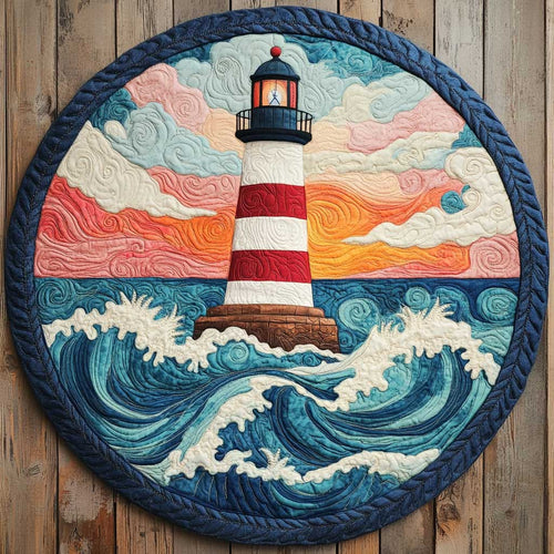 Majestic Lighthouse CQ2404013CL Quilted Round Mat