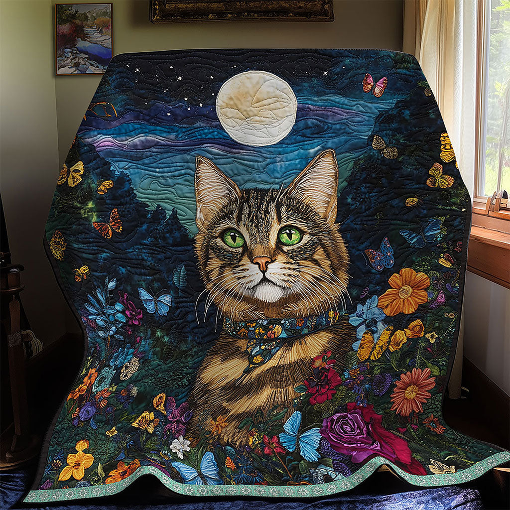 Cat Flower Night Sky WT1302007CL Quilt