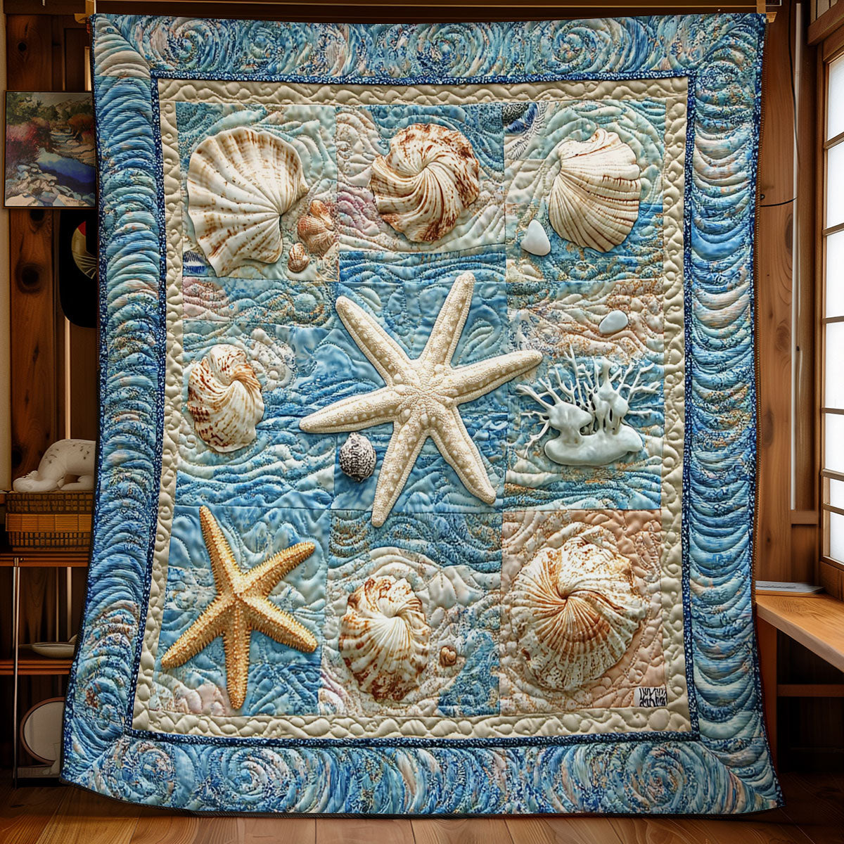 Seashell And Starfish WY2301076CL Quilt