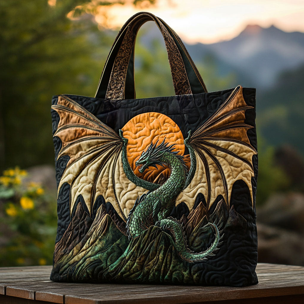 Eternal Flame Dragon WN3009013CL Quilted Tote Bag