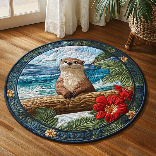 Happy Otter CP2805032CL Quilted Round Mat
