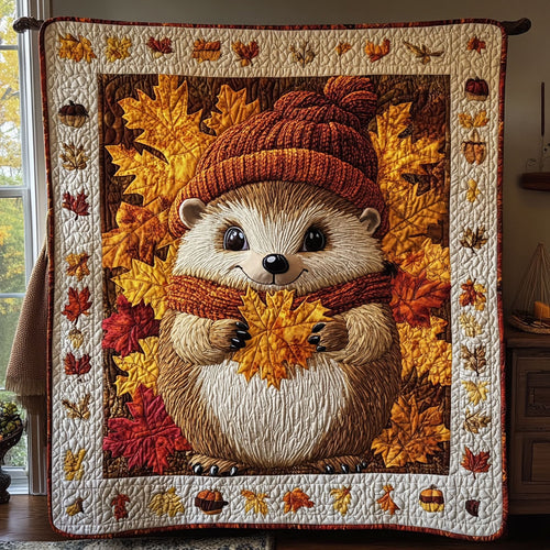 Fall Leaf Hedgehog WY0808049CL Quilt