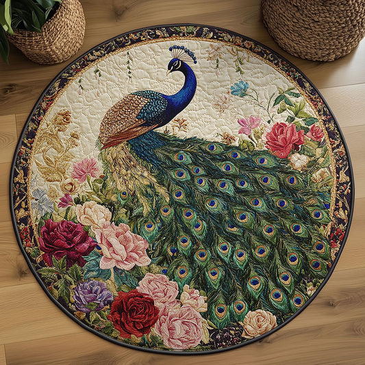 Celestial Peacock WN2908008CL Quilted Round Mat