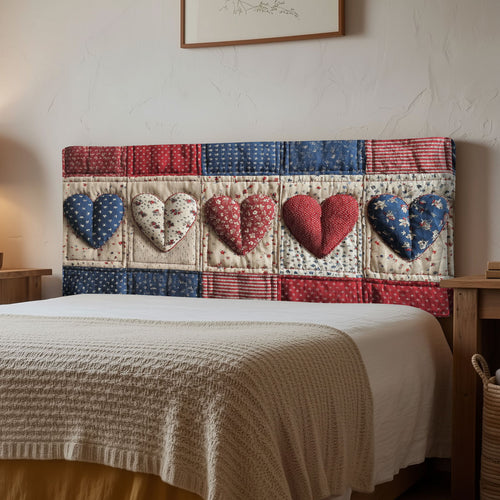 Rustic Hearts CP0501078CL Quilted Headboard Slipcover