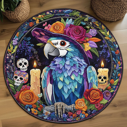 Crimson Parrot WN2108022CL Quilted Round Mat