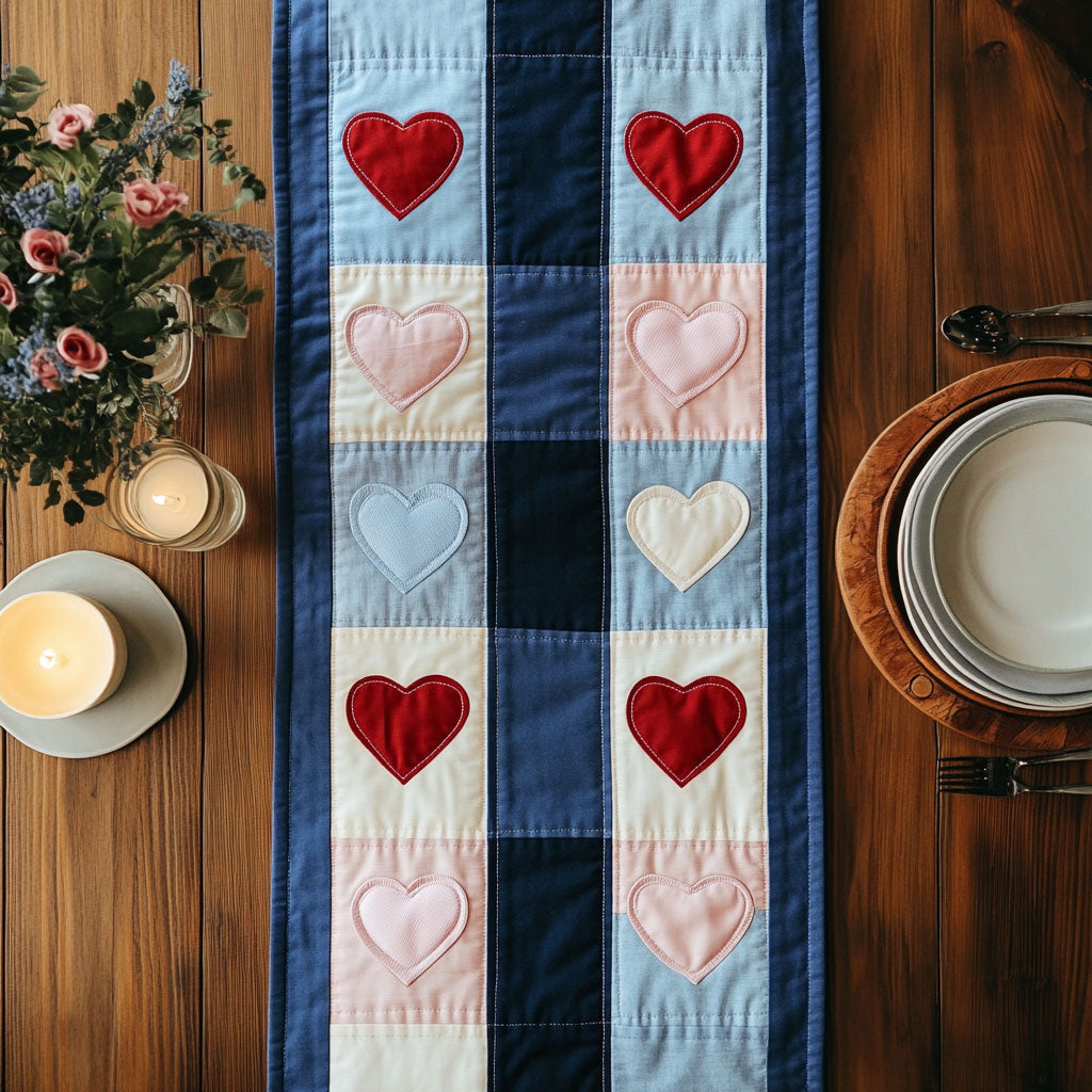 Denim Love CW1501089CL Quilted Table Runner