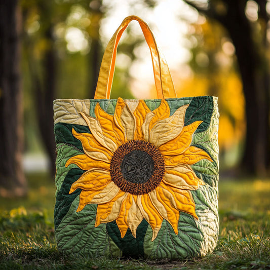 Radiant Sunflower WN2209064CL Quilted Tote Bag