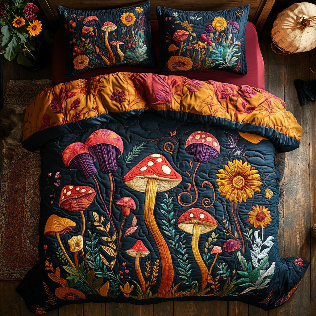Color Mushroom Forest CW2607011CL Duvet Cover Set
