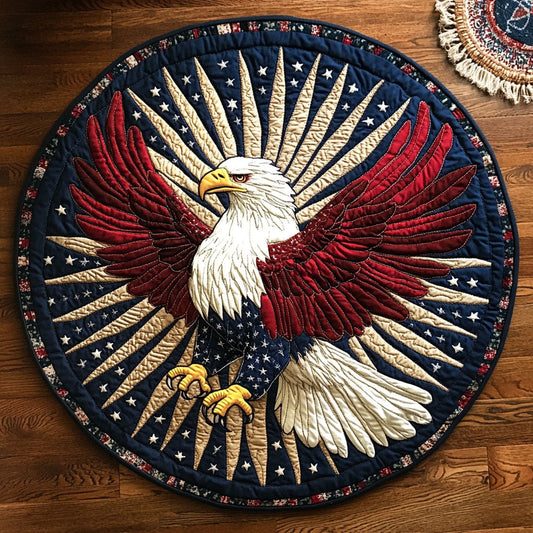 Penguin Peek WJ3107045CL Quilted Round Mat