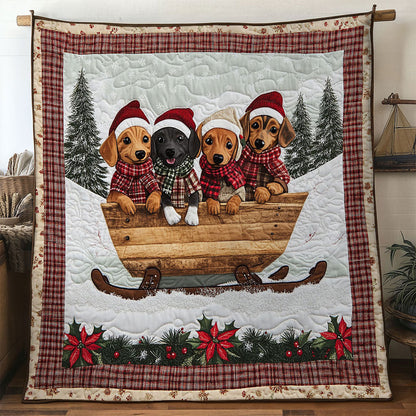 Plaid Scarf Dachshund WN1211083CL Quilt