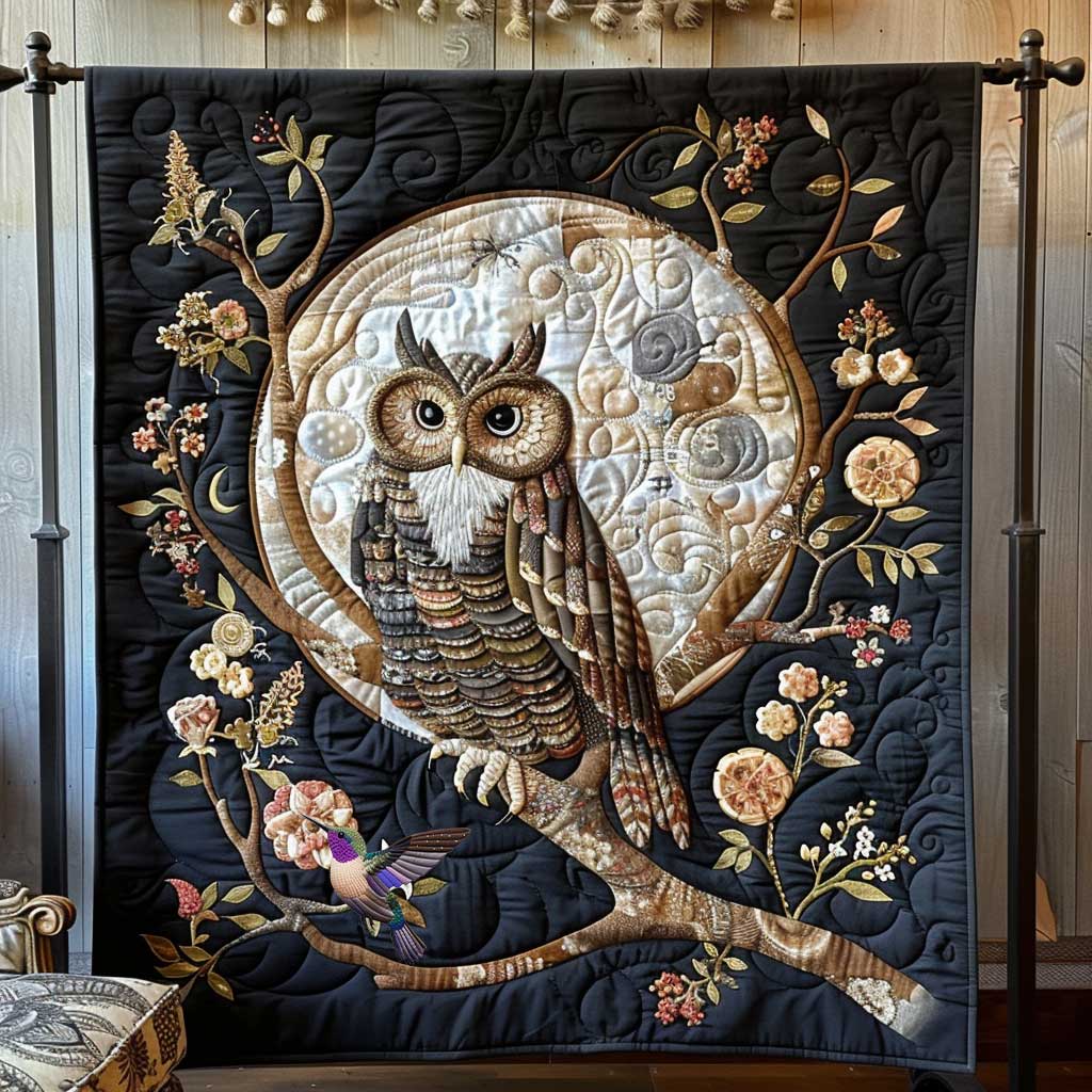 Full Moon Owl WP2510009CL Quilt