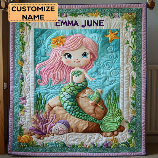 Sandy Tails WY0108005CL Personalized Baby Quilt