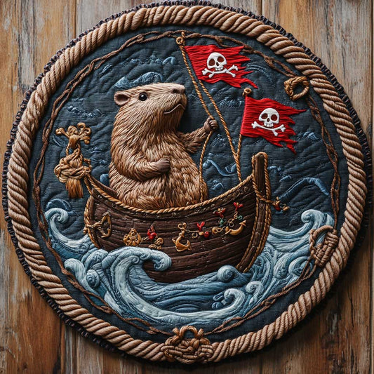 Captain Capybara WN1205002CL Quilted Round Mat