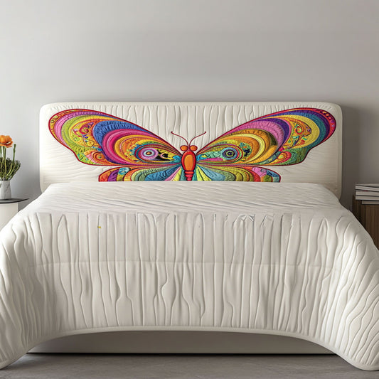 Luminous Butterfly WN1912031CL Quilted Headboard Slipcover