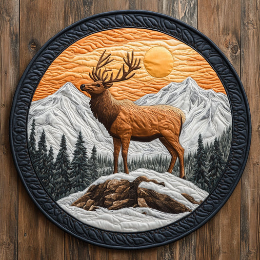 Mountain Deer CW2205436CL Quilted Round Mat