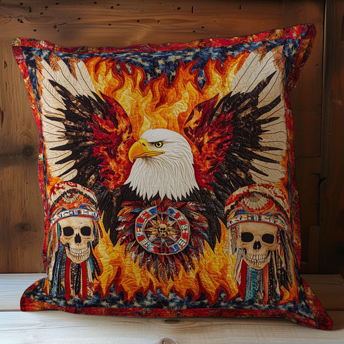 Glorious Eagle And Skull WY1102086CL Quilt Pillow Case