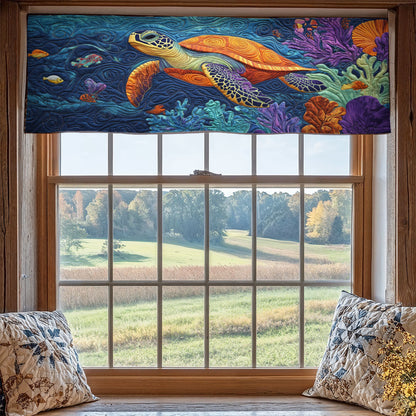 Turtle Sea WX1405045CL Quilted Valance