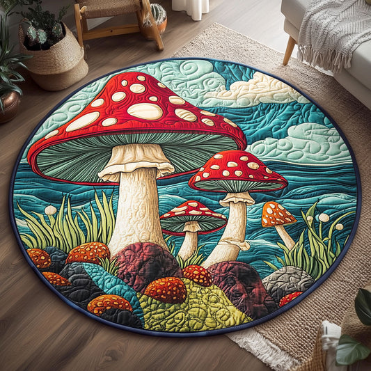 Mushroom WJ0304040CL Quilted Round Mat