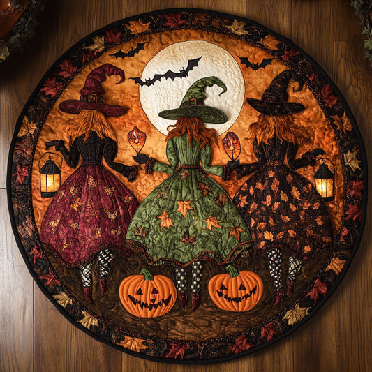 Mystic Witch Moon WN15080076CL Quilted Round Mat