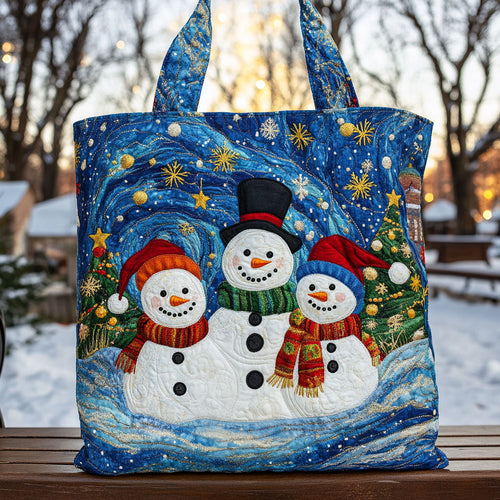 Winter Star Glow Snowman WN0511121CL Quilted Tote Bag