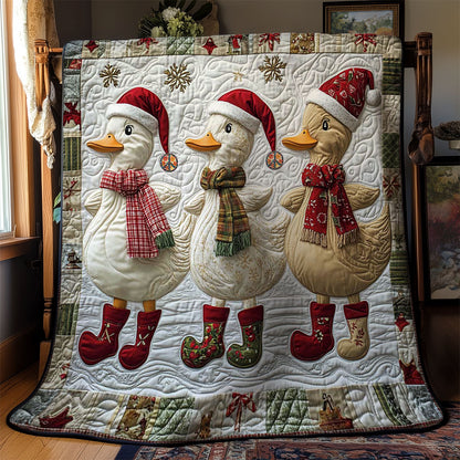 Santa Hat Ducks WN1312019CL Quilt