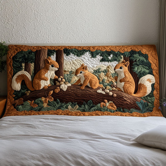 Squirrel Family KL0201026CL Quilted Headboard Slipcover