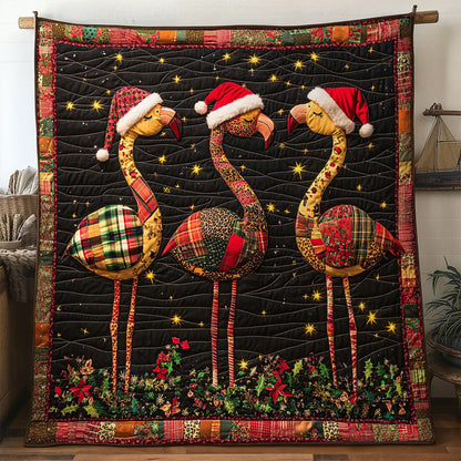 Festive Flamingo Trio WN1107011CL Quilt