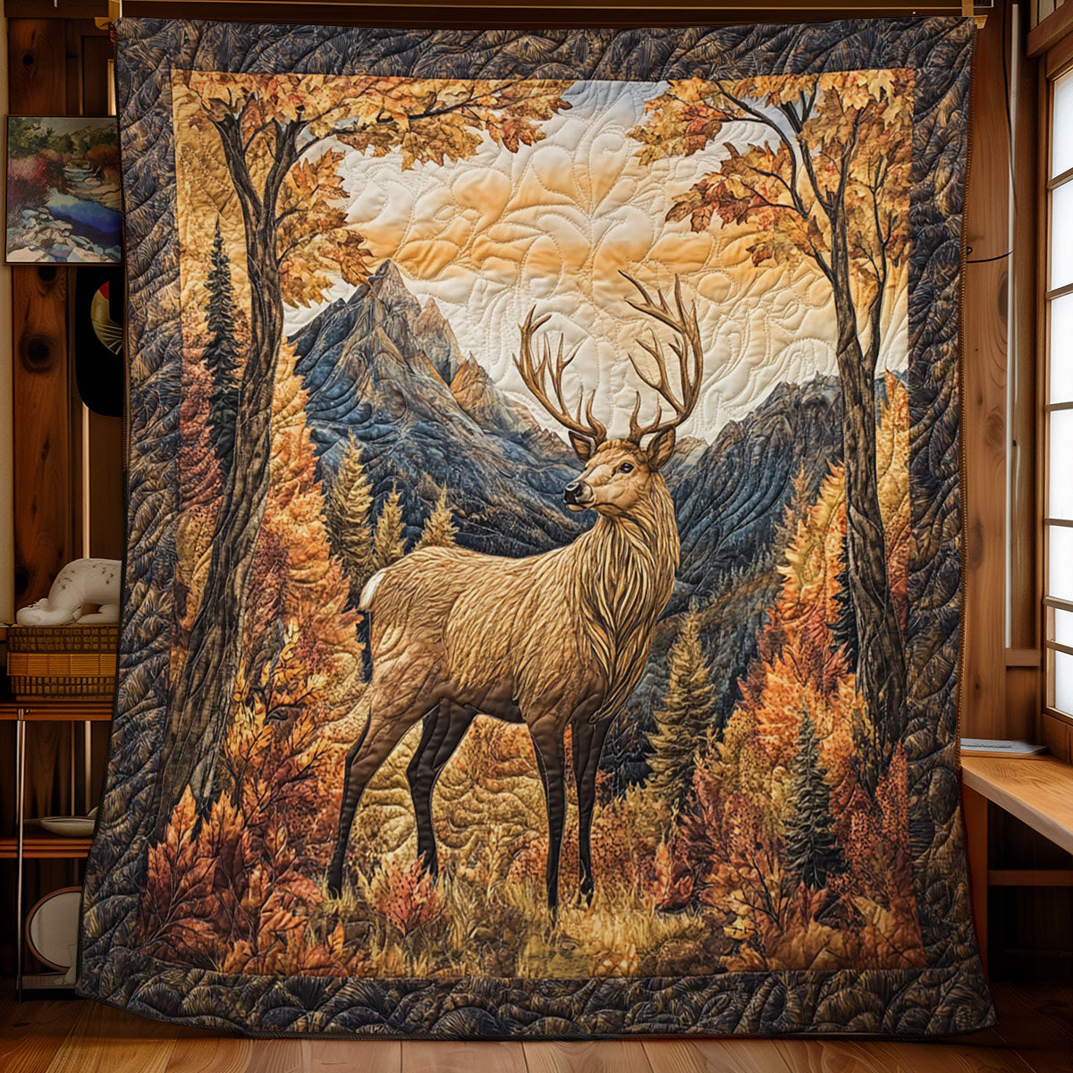 Moose In Autumn WY2101062CL Quilt