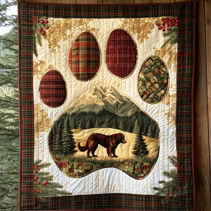 Peaceful Peak Golden Retriever Paw WN0610811CL Quilt