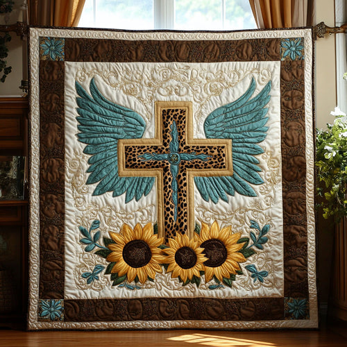 Hearts Bloom Cross WN2108062CL Quilt