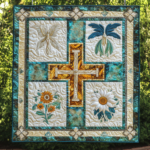 Hopeful Sun Cross WN2108072CL Quilt