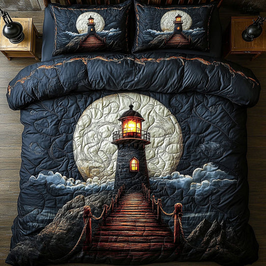 Eclipsed Moon Lighthouse WY1208075CL Duvet Cover Set