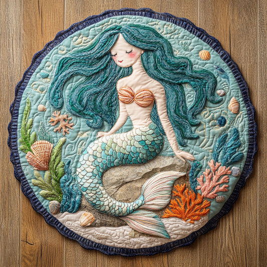 Gentle Mermaid CQ2905048CL Quilted Round Mat