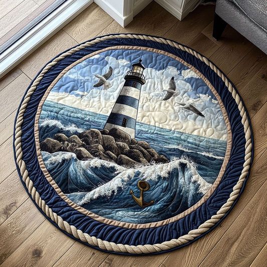 Mystic Lighthouse WX2805035CL Quilted Round Mat