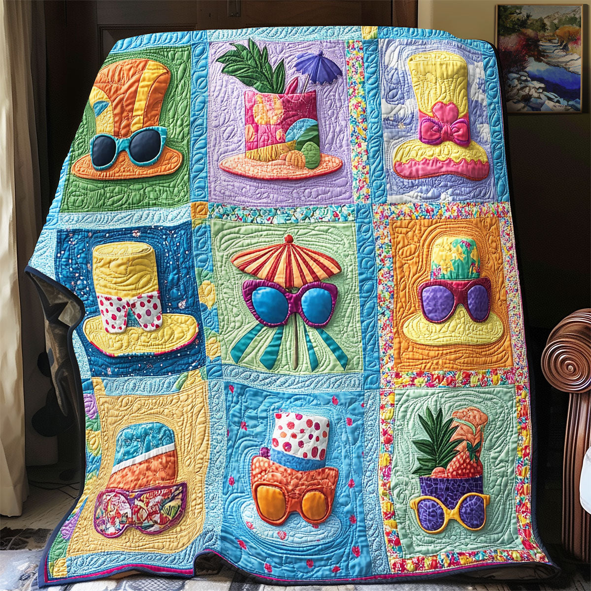Summer Clown Hat WY1207037CL Quilt