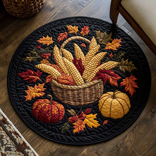 Autumn Abundance WN1903056CL Quilted Round Mat