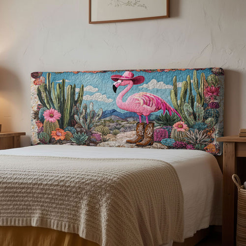 Cowboy Flamingo WN1312032CL Quilted Headboard Slipcover