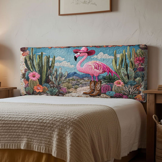 Cowboy Flamingo WN1312032CL Quilted Headboard Slipcover