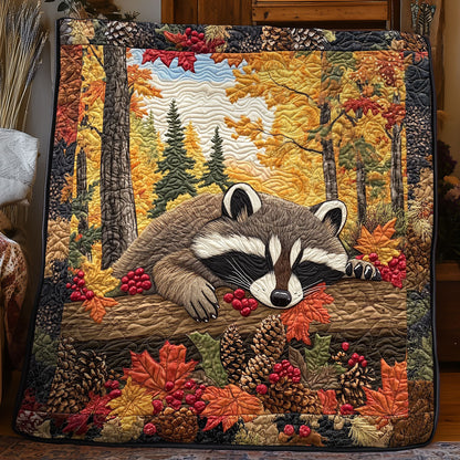 Raccoon Autumn WX3105057CL Quilt