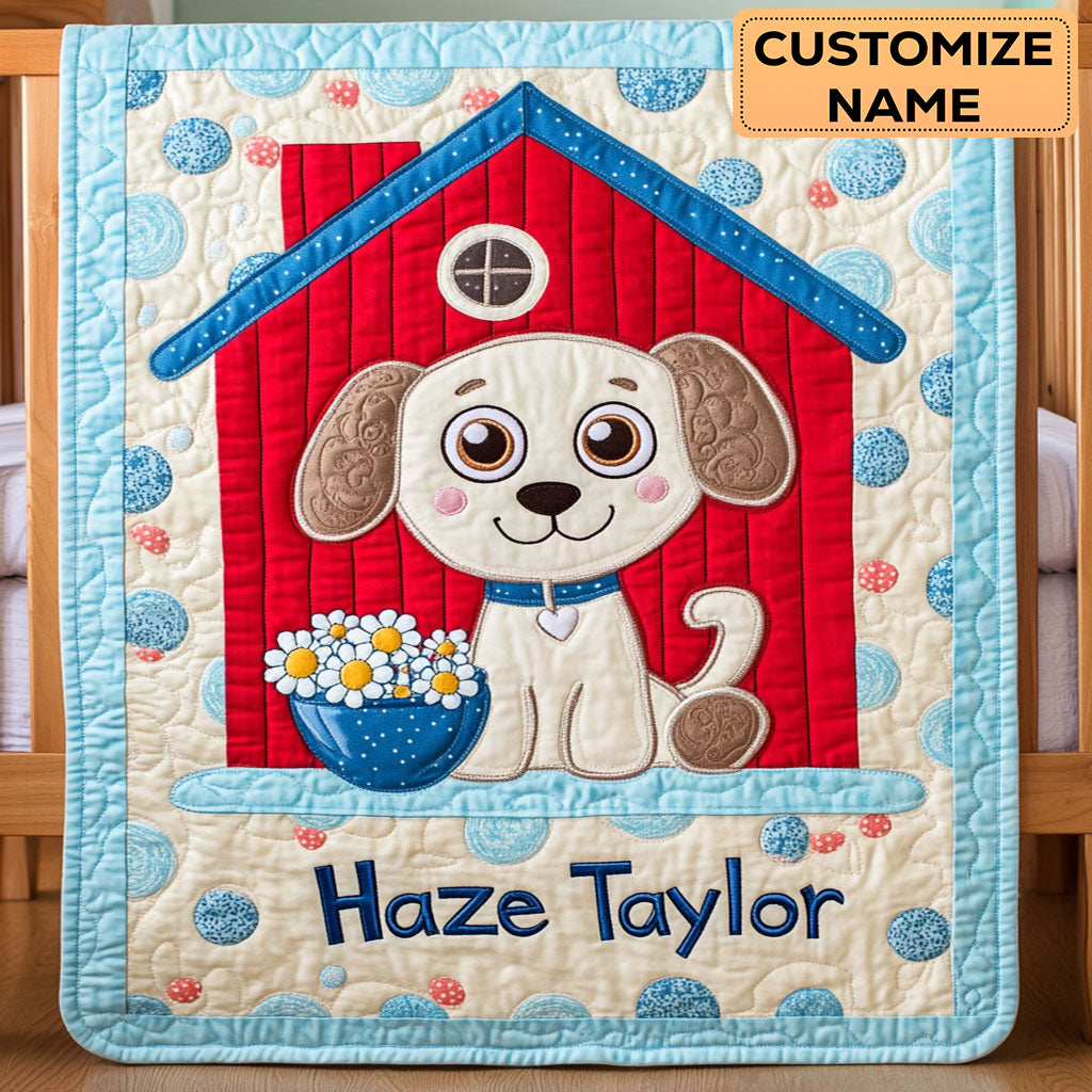 Happy Dog WN2907054CL Personalized Baby Quilt