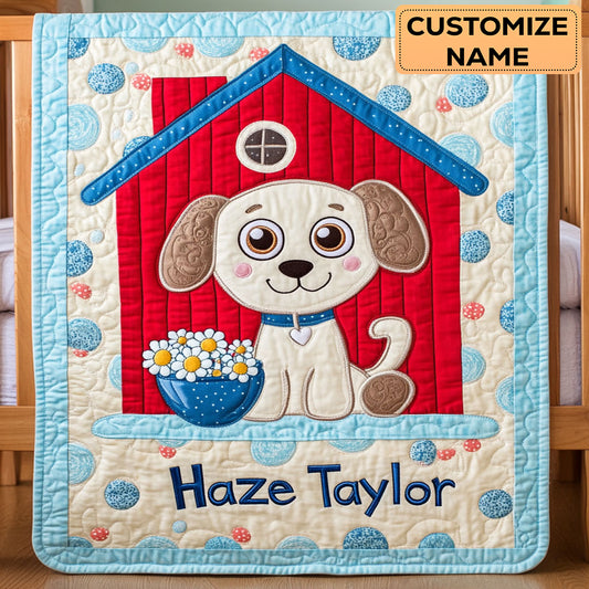 Happy Dog WN2907054CL Personalized Baby Quilt