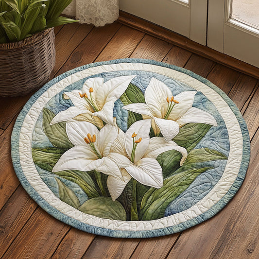 Lily Garden Bloom CP0107005CL Quilted Round Mat