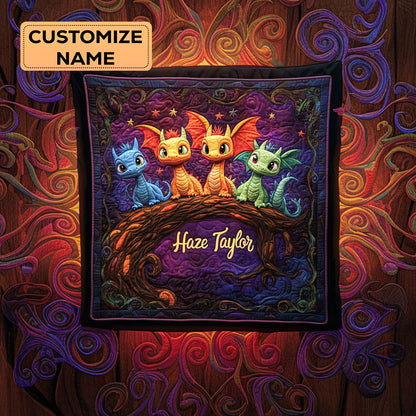 Cozy Dragon Branch WN1807023CL Personalized Baby Quilt