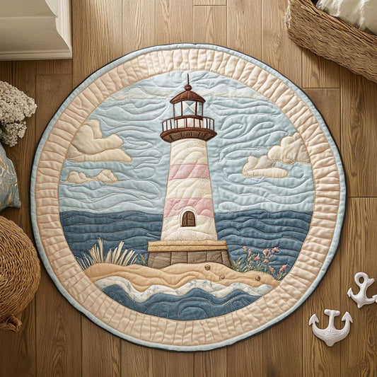 Ocean Lighthouse WN2403089CL Quilted Round Mat