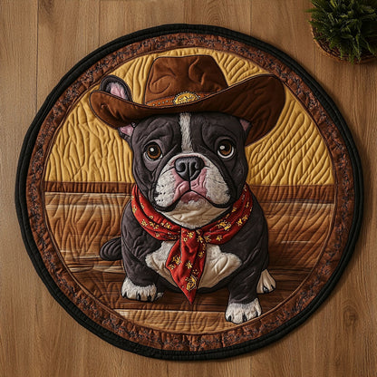 Cowboy Buddy CM2104043CL Quilted Round Mat