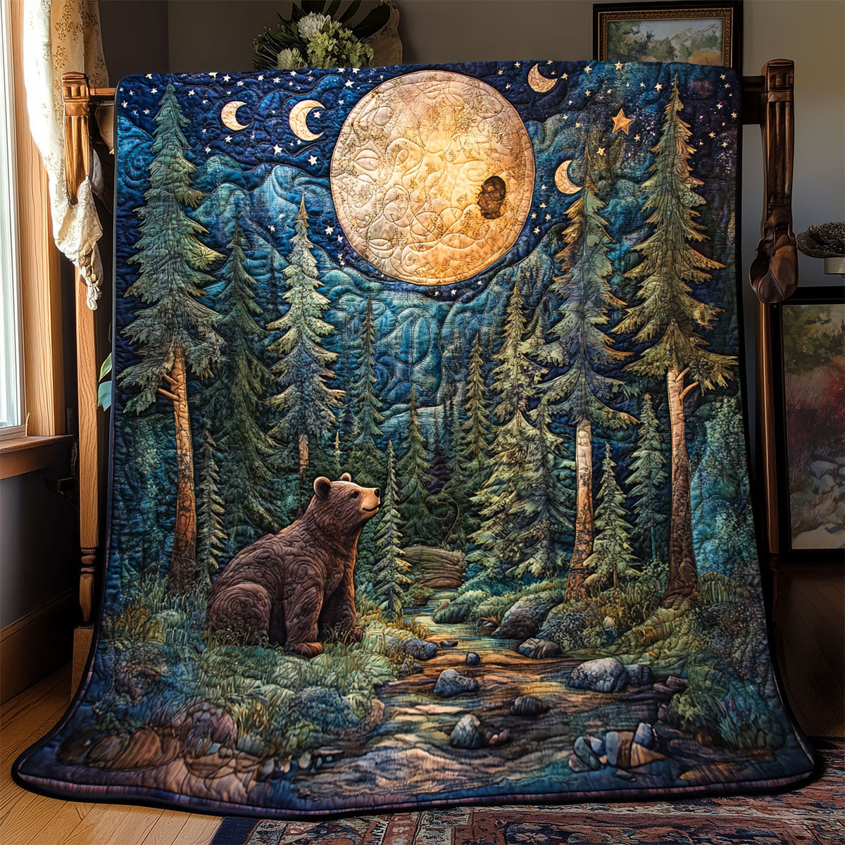 Bear In Forest WX2201001CL Quilt