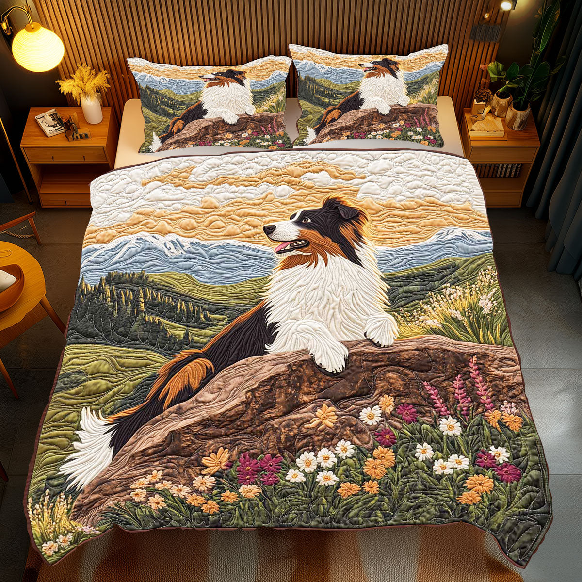 Serene Border Collie WP0701063CL Duvet Cover Set