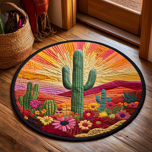 Light Of Cactus WY2204023CL Quilted Round Mat