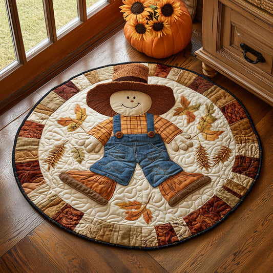 Autumn Scarecrow CP1806007CL Quilted Round Mat