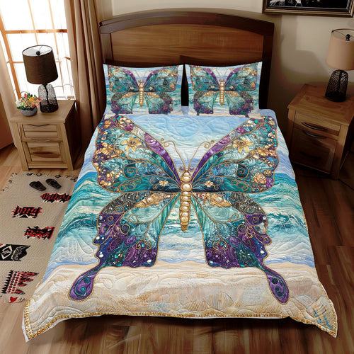 Butterfly In Beach WX1712042CL Duvet Cover Set